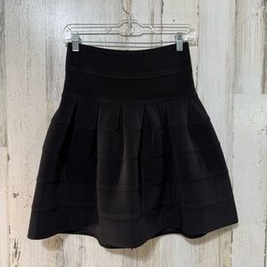 Tbags Los Angeles Black Tiered Mini Skirt